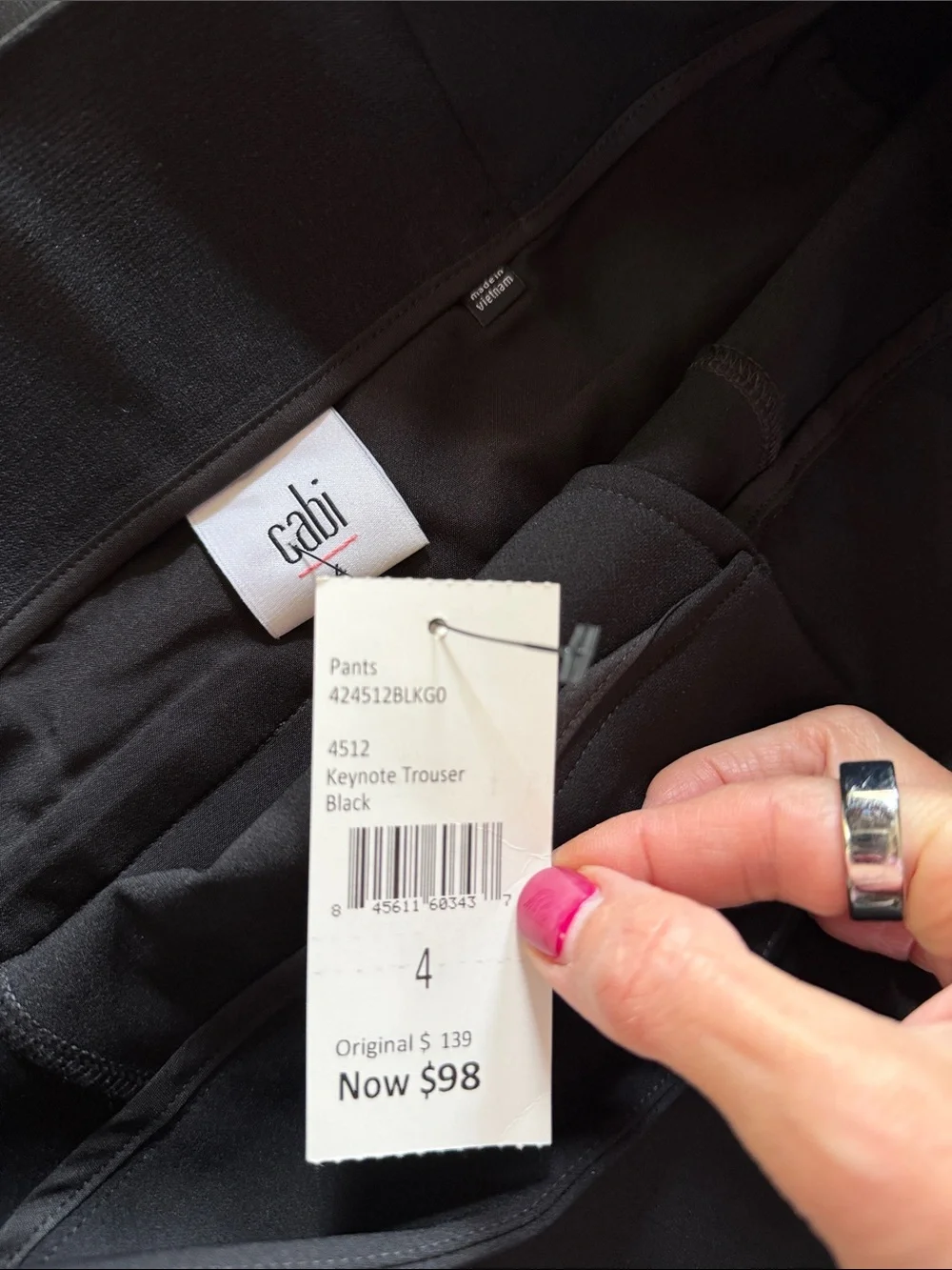 Cabi keynote trouser Ankle Pants - Black